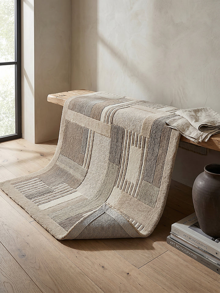 Teppich Natur rechteckig Editorial Styling_