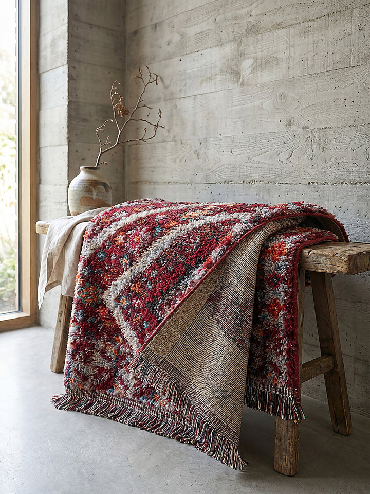 Teppich Rot rechteckig Editorial Styling_