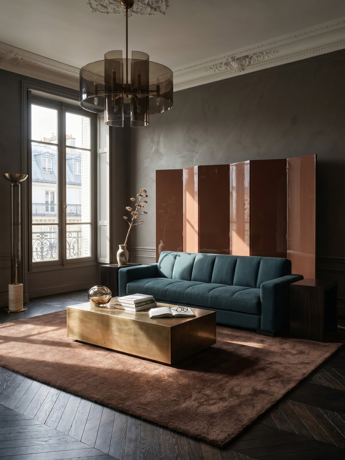 Teppich Braun rechteckig Editorial Styling_