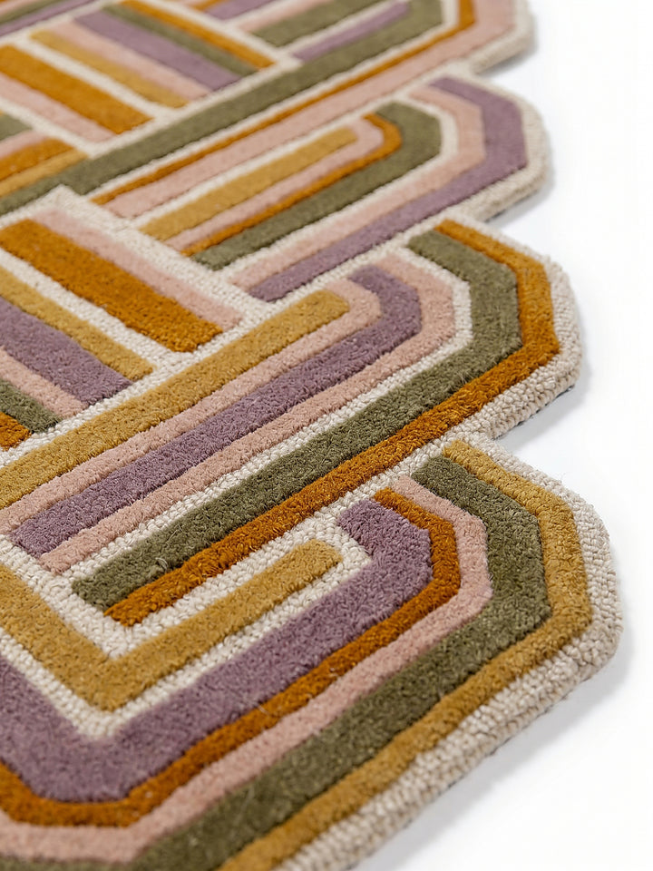 Teppich Flieder Farbdetail Muster_