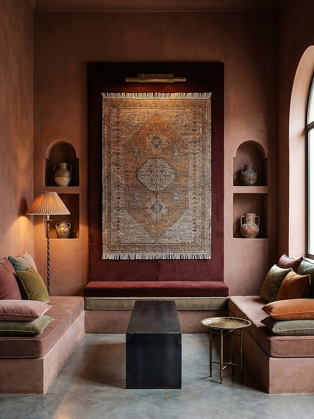 Teppich Natur rechteckig als Wandteppich_