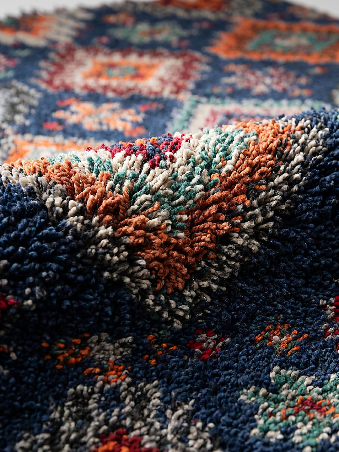 Teppich Marineblau Florhöhe Profil_