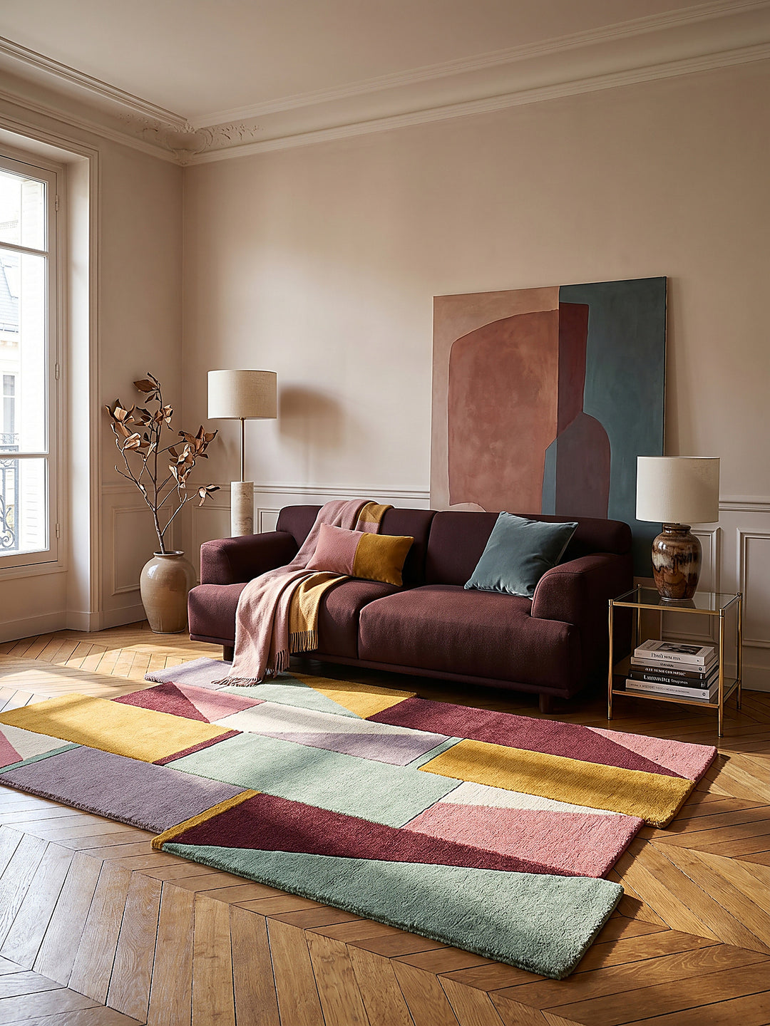 Teppich Pastel/Multi rechteckig Editorial Styling_
