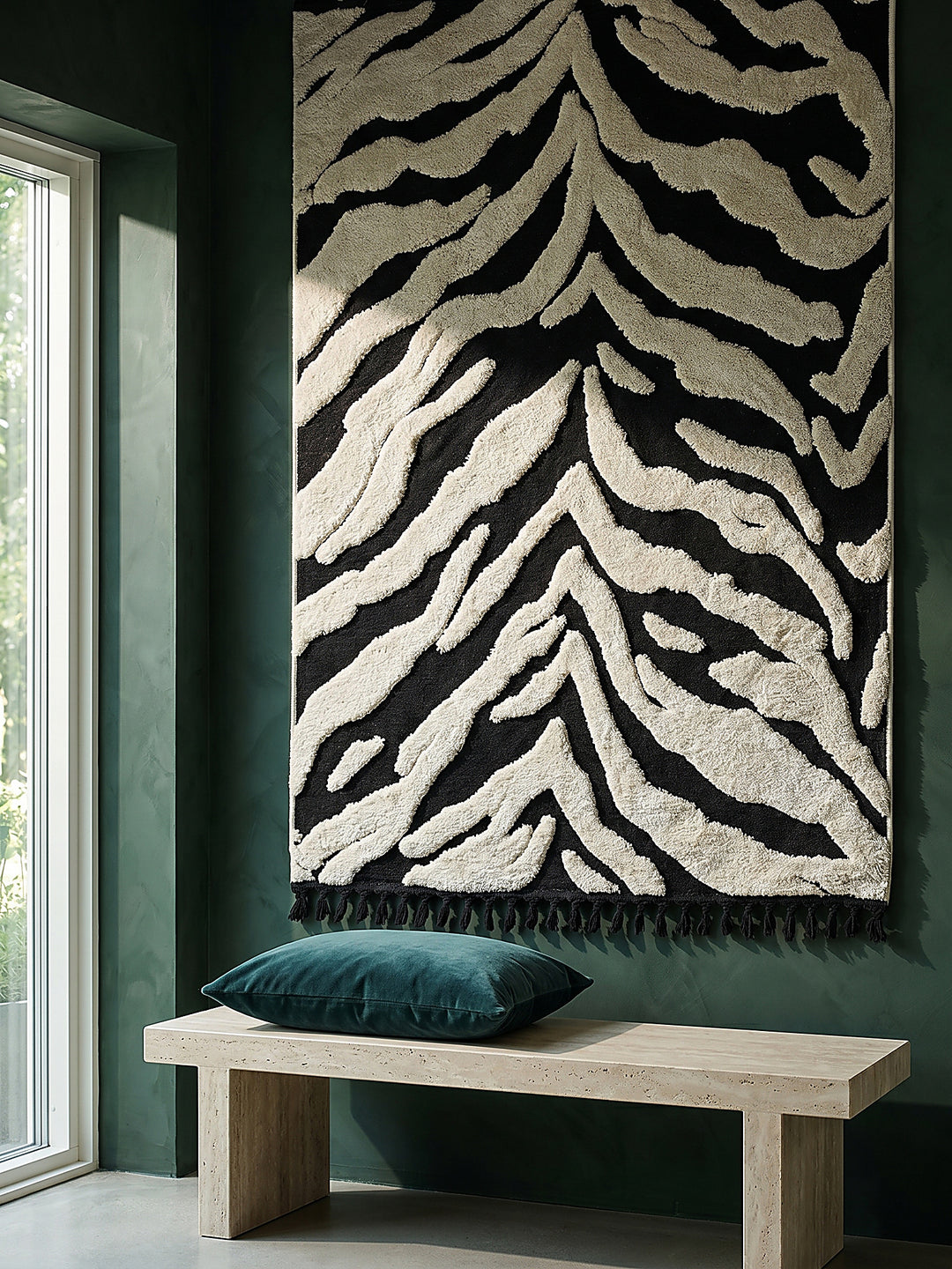 Teppich Monochrome rechteckig als Wandteppich_