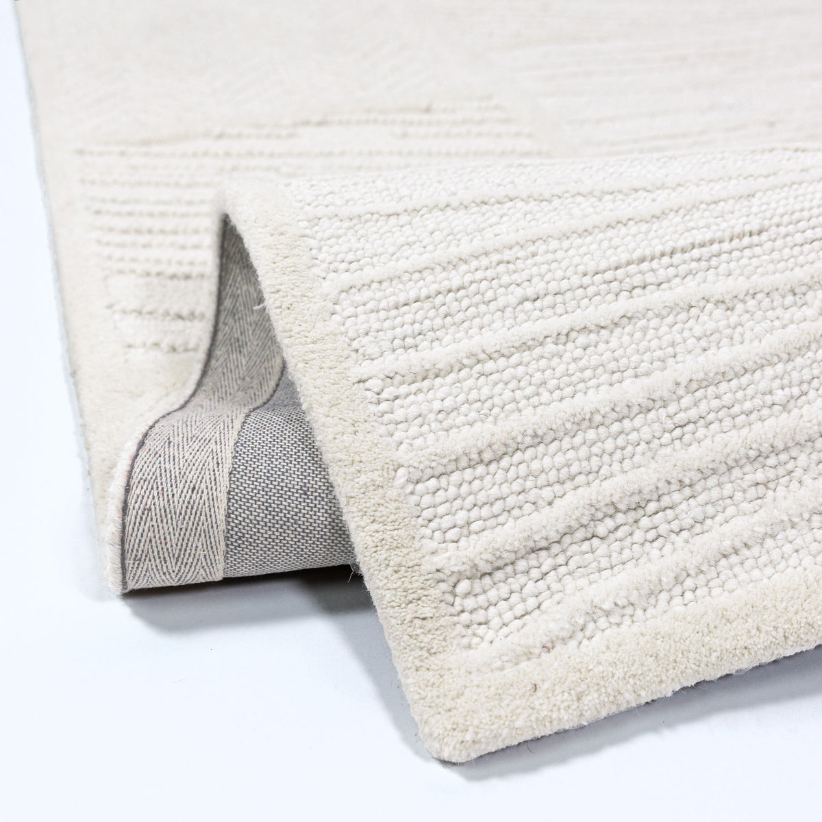 Teppich Weiß rechteckig POLYESTER Einrichtung Wohnidee Bodenbelag CARVE_