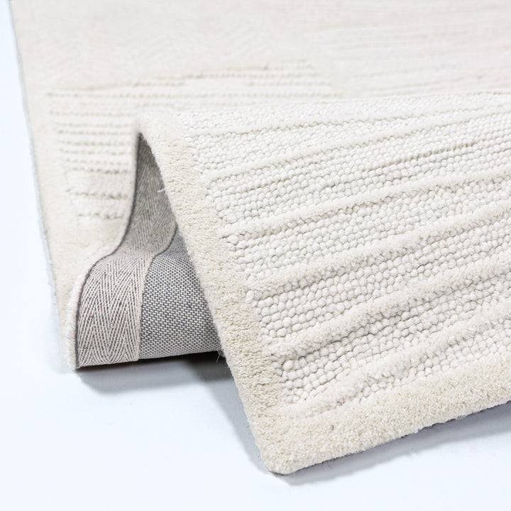 Teppich Weiß rechteckig POLYESTER Einrichtung Wohnidee Bodenbelag CARVE_