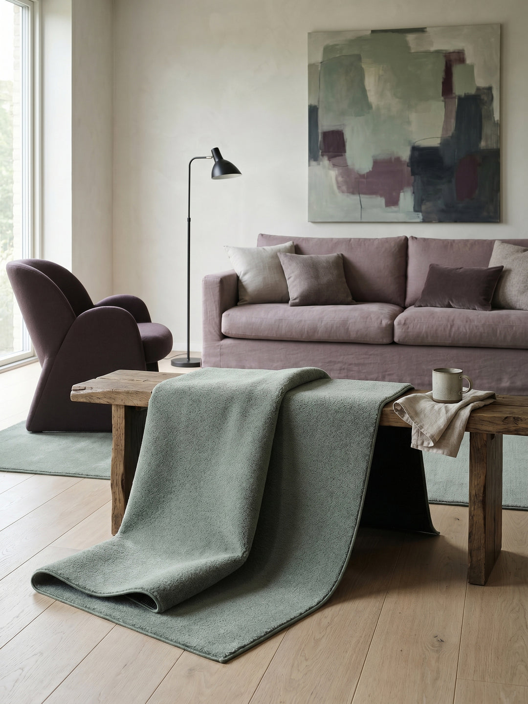 Teppich Grün rechteckig Editorial Styling_