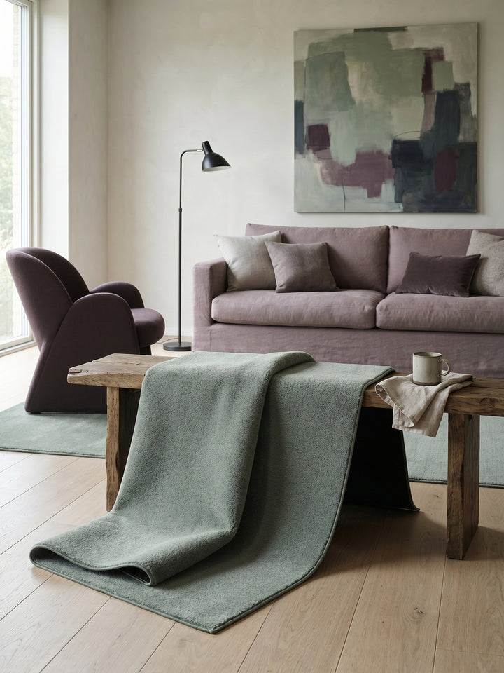Teppich Grün rechteckig Editorial Styling_
