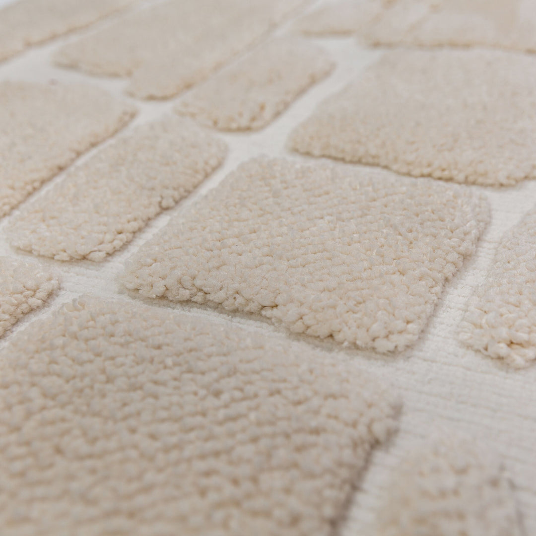 Teppich Creme rechteckig POLYESTER Raumgestaltung Inneneinrichtung MARA 160x230_