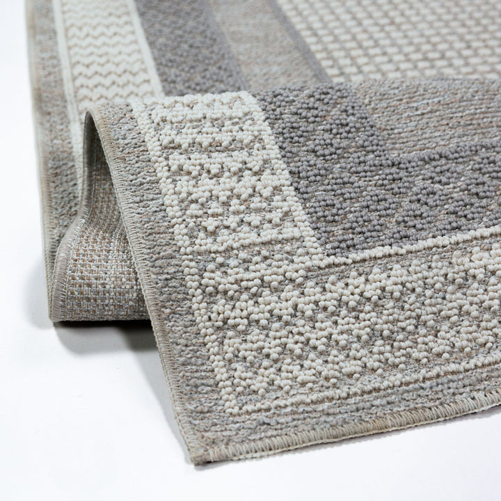 Teppich Grau rechteckig Polyester Einrichtung Wohnidee Bodenbelag NORA_