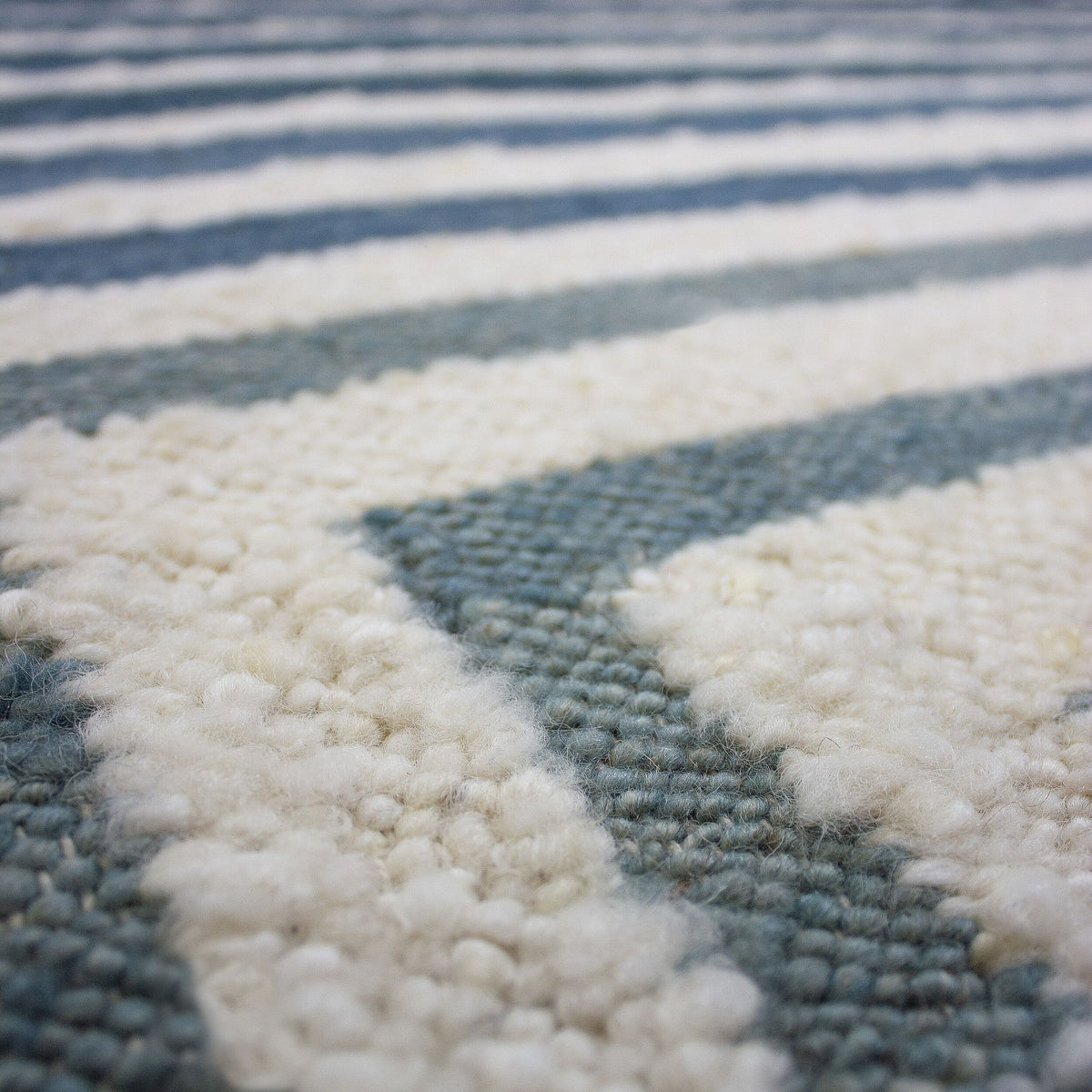 Teppich Blau rechteckig MIXED FIBRES Raumgestaltung Inneneinrichtung FROND_