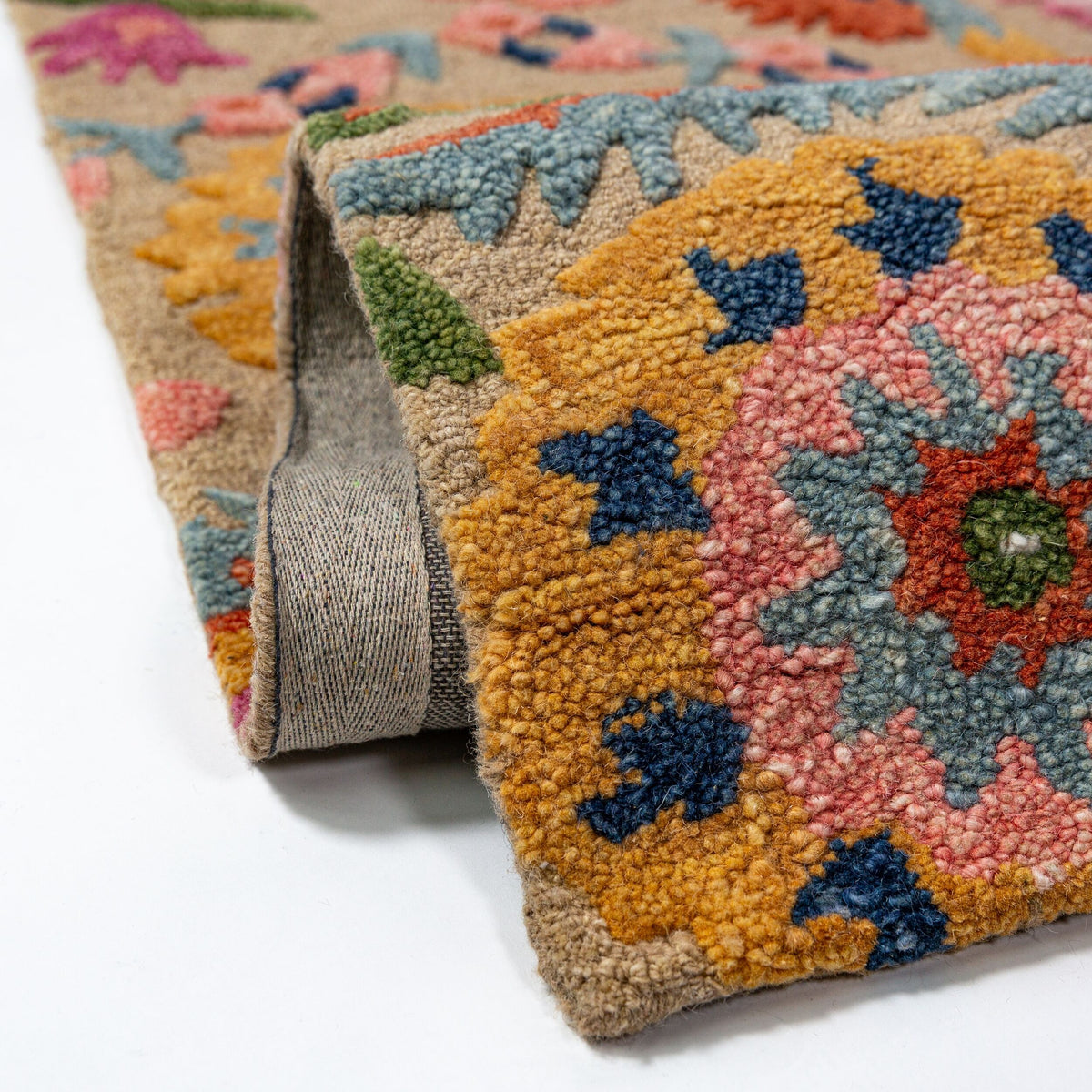 Teppich Multi rechteckig WOOL Einrichtung Wohnidee Bodenbelag HEDDA