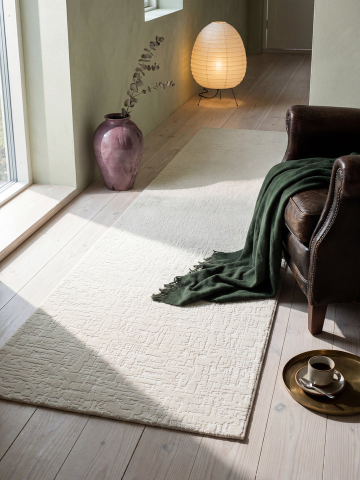 Teppich Creme Textur Nahaufnahme_
