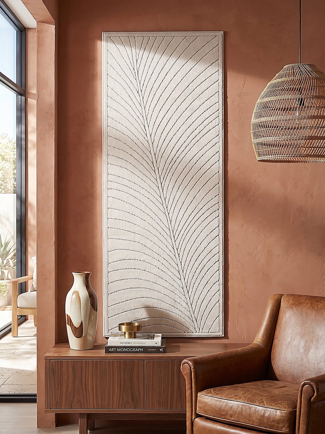 Teppich Creme als Wandteppich_