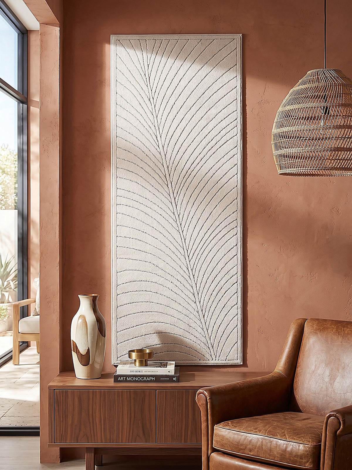 Teppich Creme als Wandteppich_