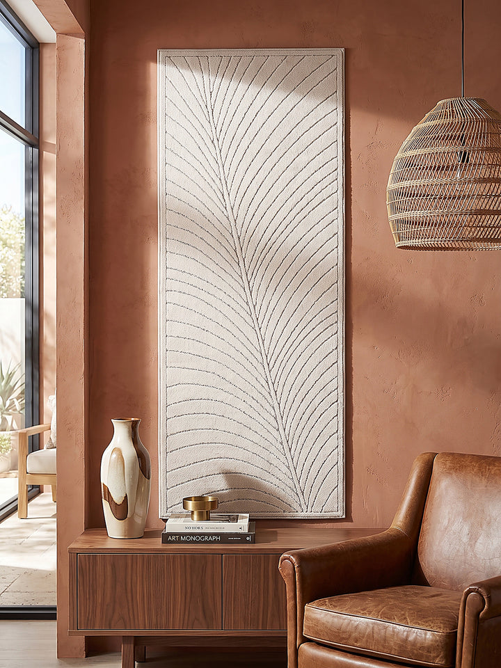 Teppich Creme als Wandteppich_