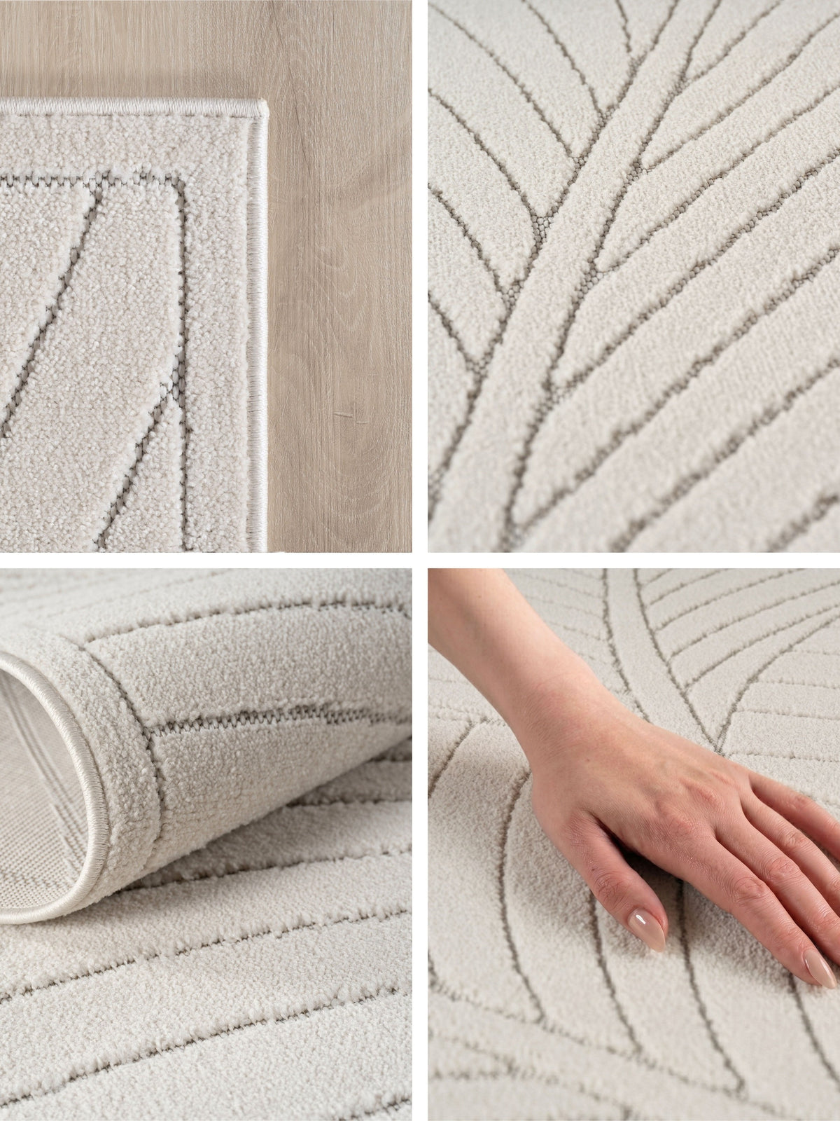 Teppich Creme Läufer Polypropylen (Kurzflor) Einrichtung Wohnidee Bodenbelag ENGADIN_