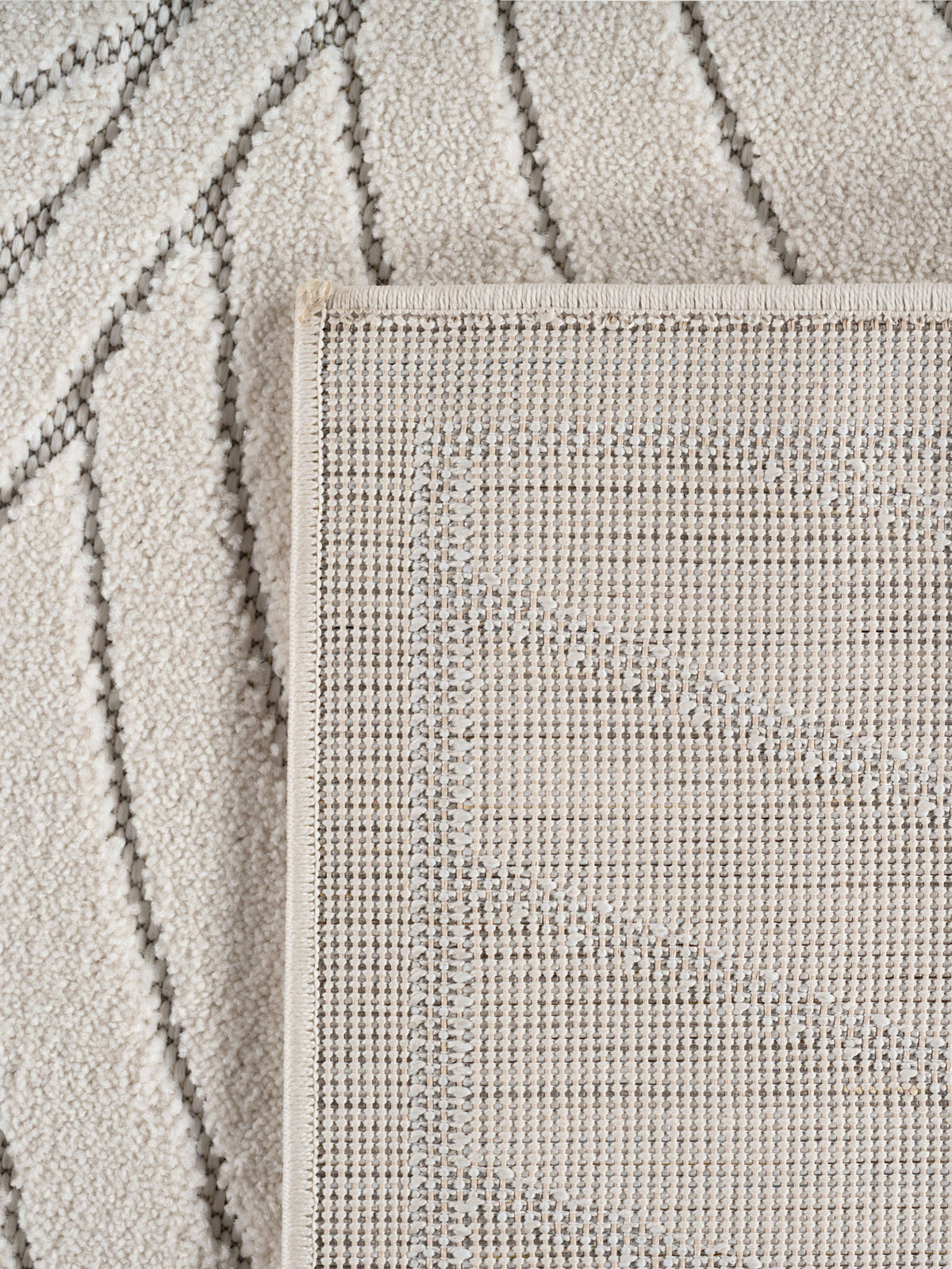 Teppich Creme Läufer Polypropylen (Kurzflor) Designteppich Kollektion ENGADIN Wohnraum_
