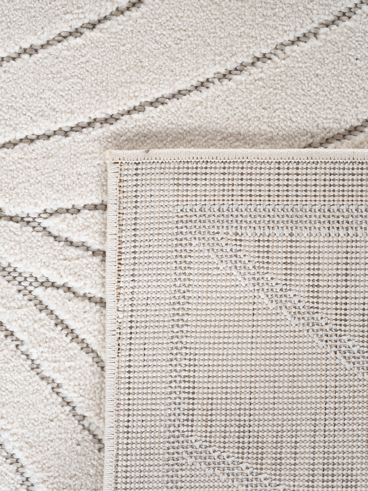 Teppich Creme Läufer Polypropylen (Kurzflor) Designteppich Kollektion ENGADIN Wohnraum_