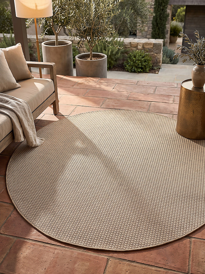 Teppich Sand rund Draufsicht_