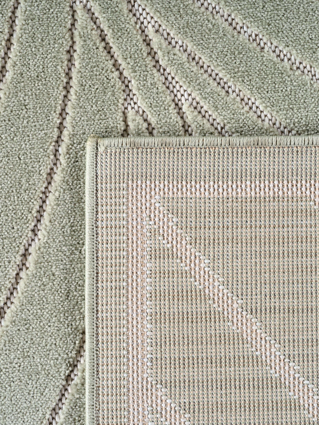 Teppich Salbeigrün Läufer Polypropylen (Kurzflor) Designteppich Kollektion ENGADIN Wohnraum_