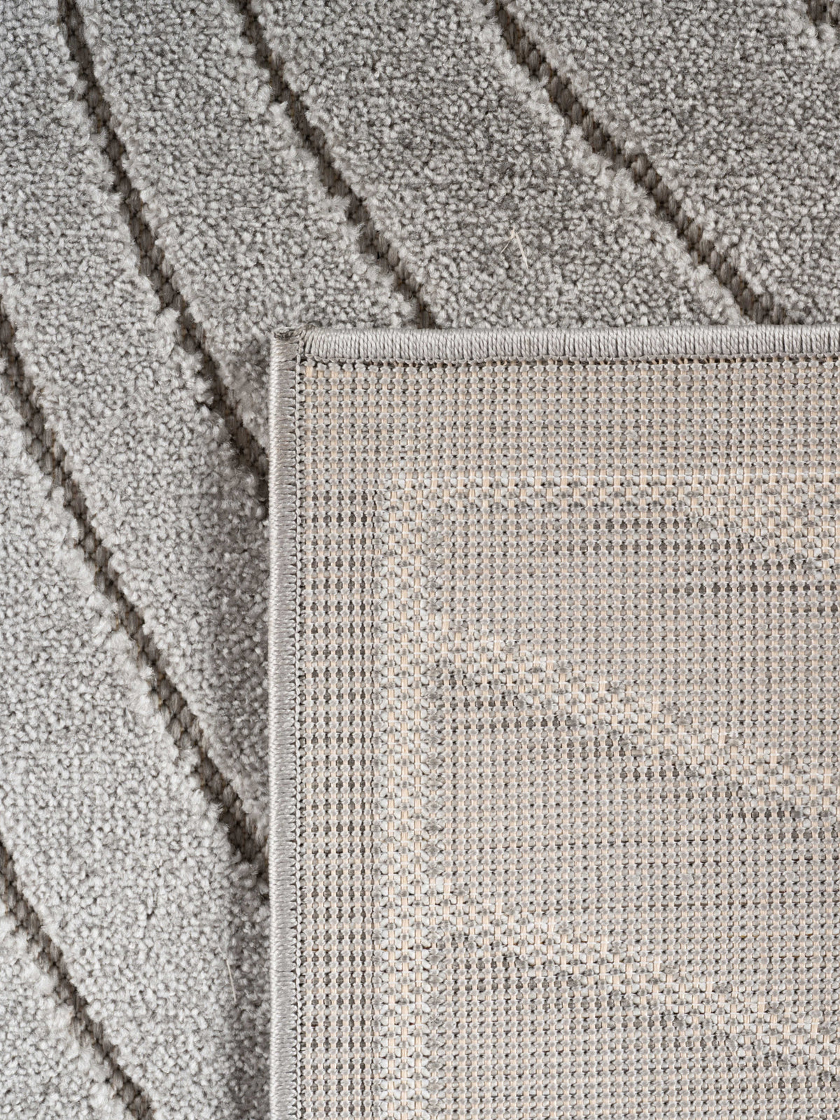 Teppich Silbergrau Läufer Polypropylen (Kurzflor) Designteppich Kollektion ENGADIN Wohnraum_