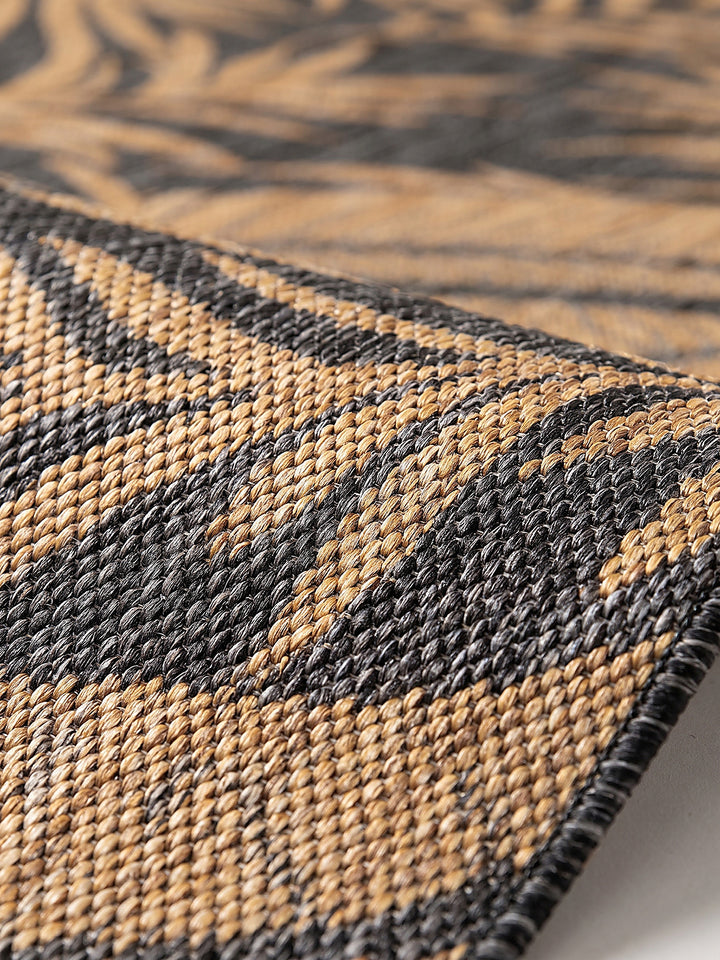 Teppich Schwarz-Sandbraun Farbdetail Muster_