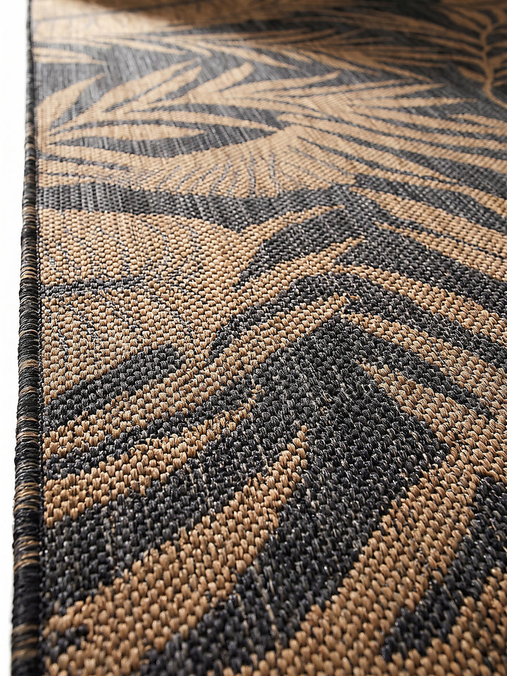 Teppich Schwarz-Sandbraun Florhöhe Profil_