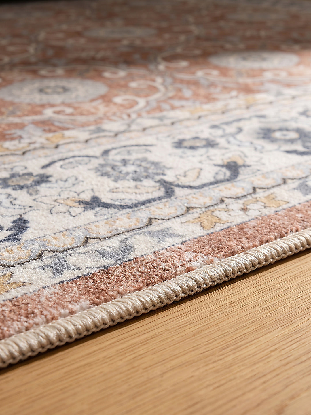 Teppich Terrakotta-Creme Florhöhe Profil_