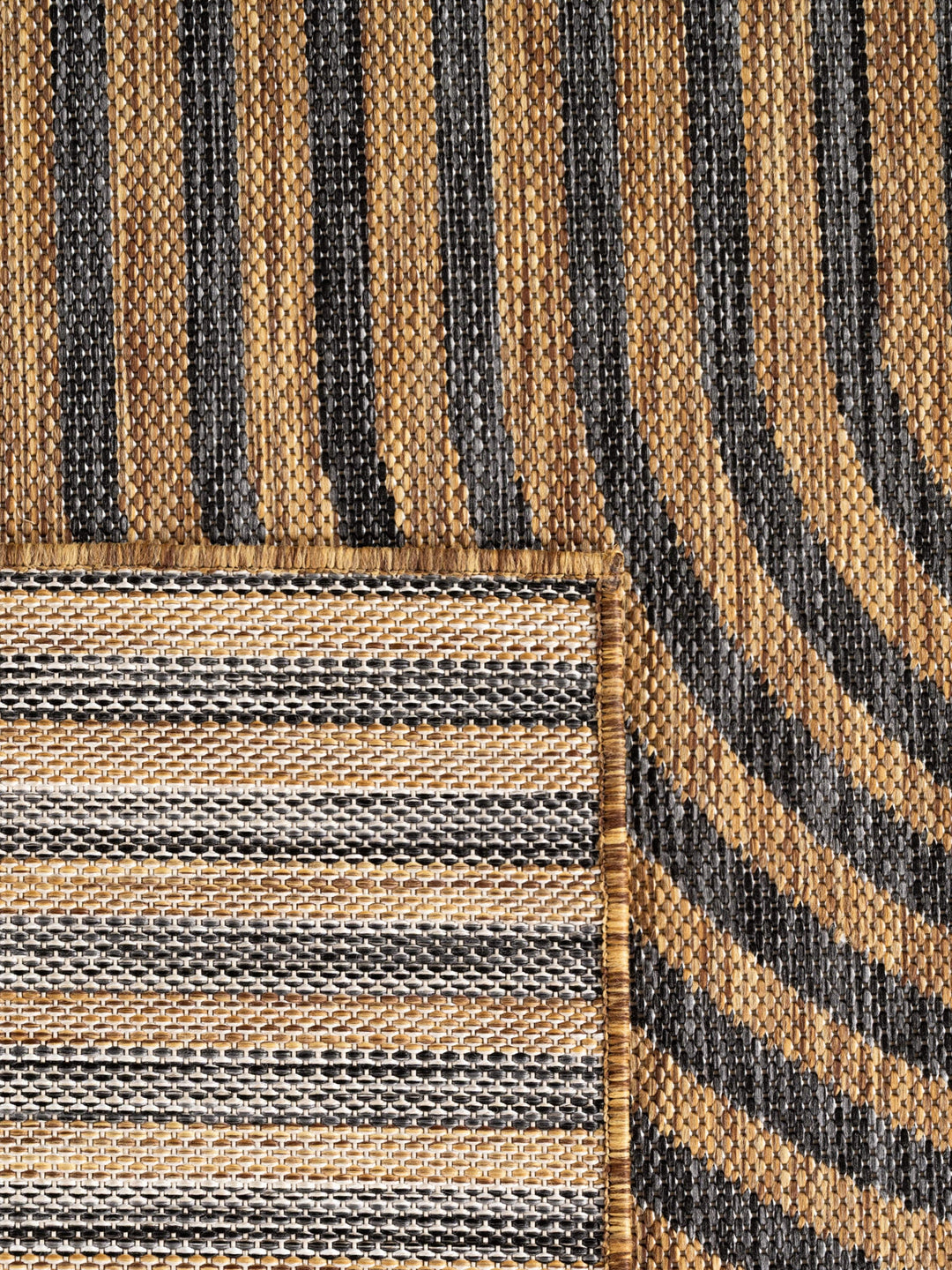 Teppich Braun-Schwarz rechteckig Polypropylen (Flachgewebe) Raumgestaltung_