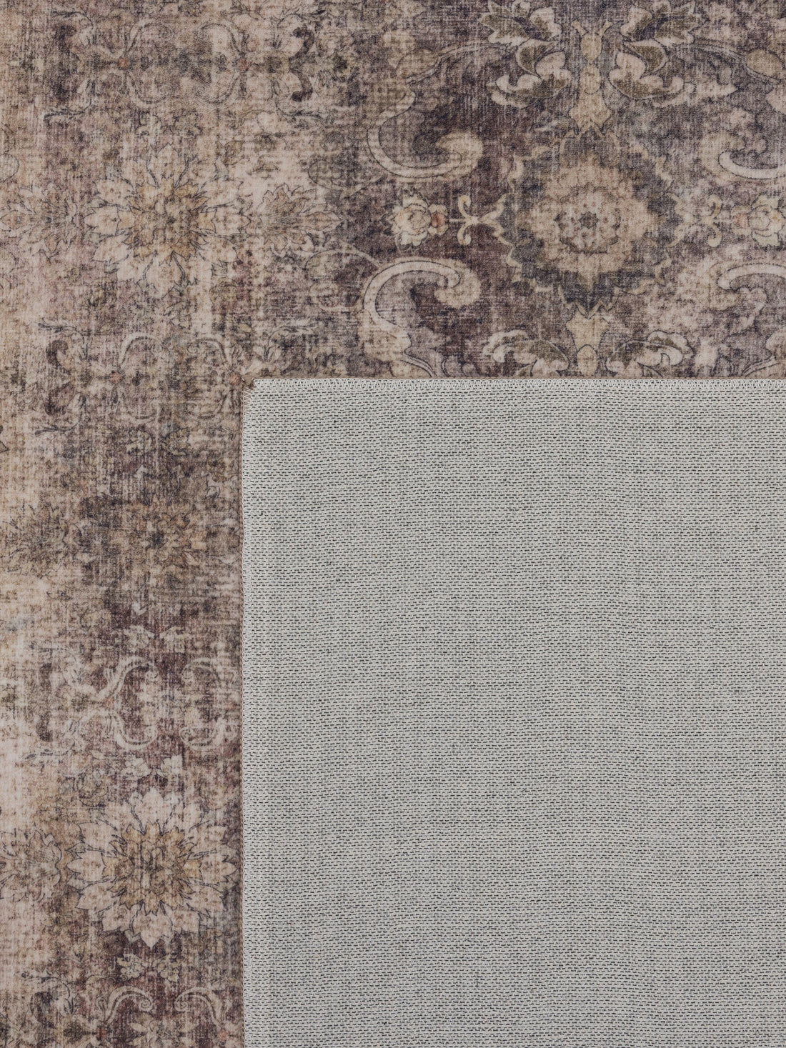 Teppich Braun-Grau rechteckig Polyester (Kurzflor) Interieur Wohnaccessoire Dekor