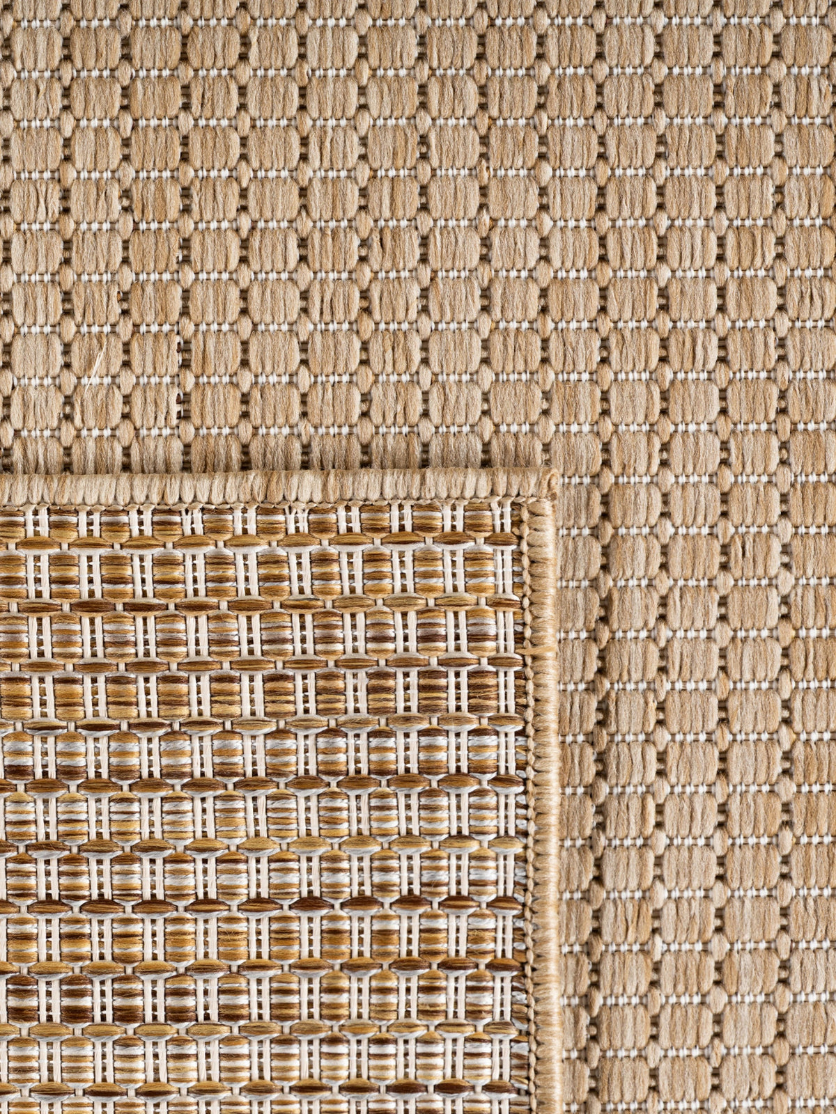 Teppich Sand rund Polypropylen (Flachgewebe) Raumgestaltung Inneneinrichtung_