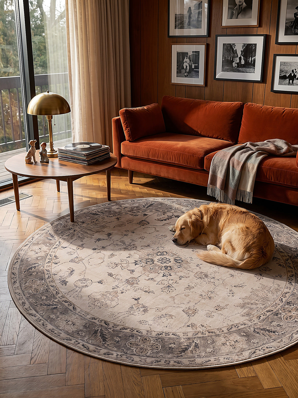 Teppich Beige-Grau Textur Nahaufnahme_