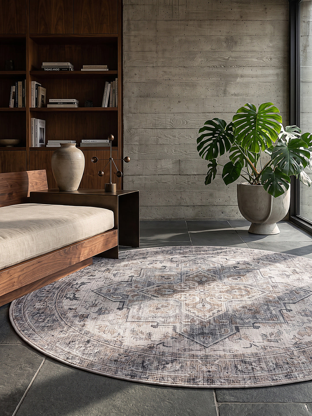 Teppich Beige-Grau Textur Nahaufnahme_