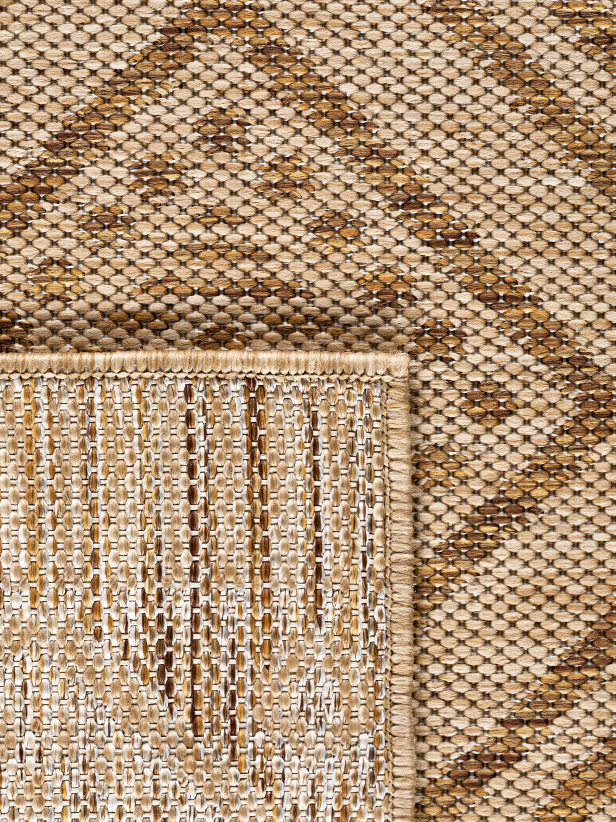 Teppich Beige-Braun rechteckig Polypropylen (Flachgewebe) Raumgestaltung_