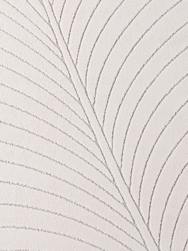 Teppich Creme rund Polypropylen (Kurzflor) Interieur Wohnaccessoire ENGADIN Dekor_