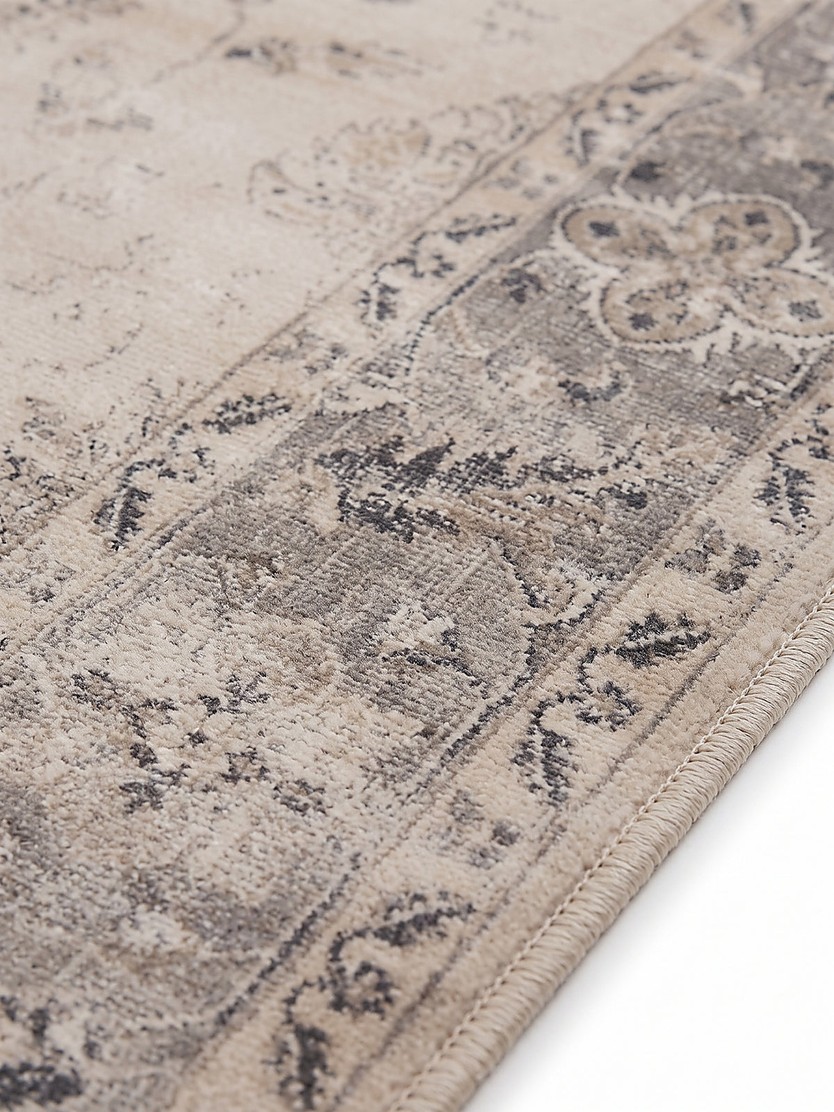 Teppich Beige-Grau Farbdetail Muster_