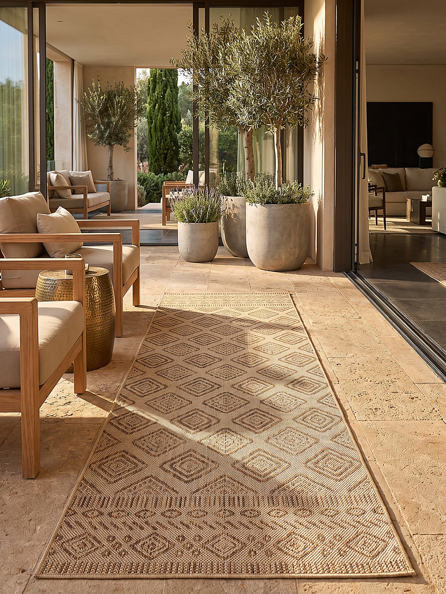 Teppich Beige-Braun Textur Nahaufnahme_