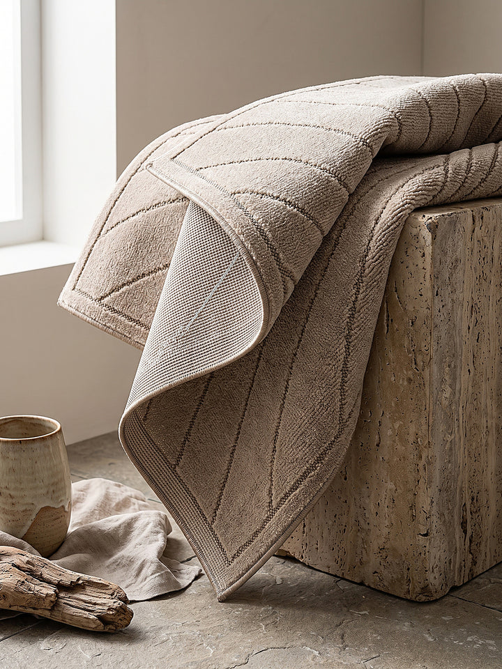 Teppich Beige rechteckig Editorial Styling_