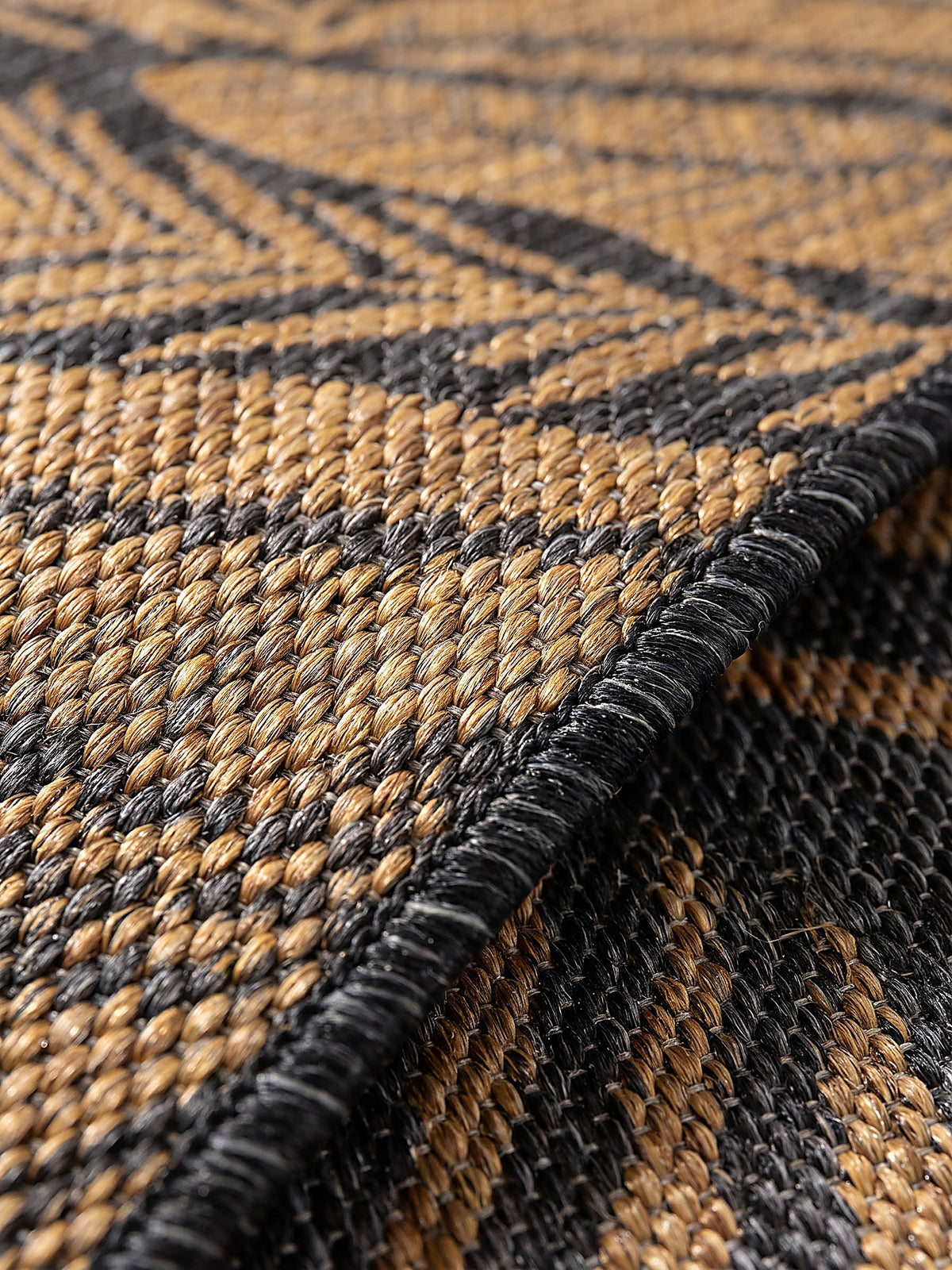 Teppich Schwarz-Sandbraun Farbdetail Muster