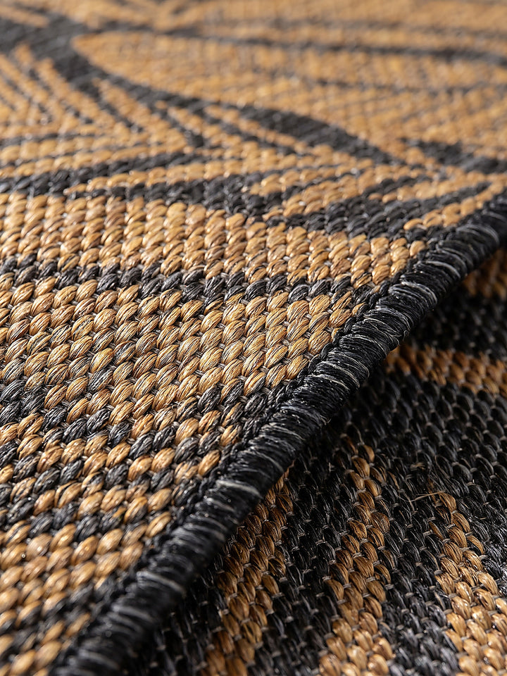 Teppich Schwarz-Sandbraun Farbdetail Muster_