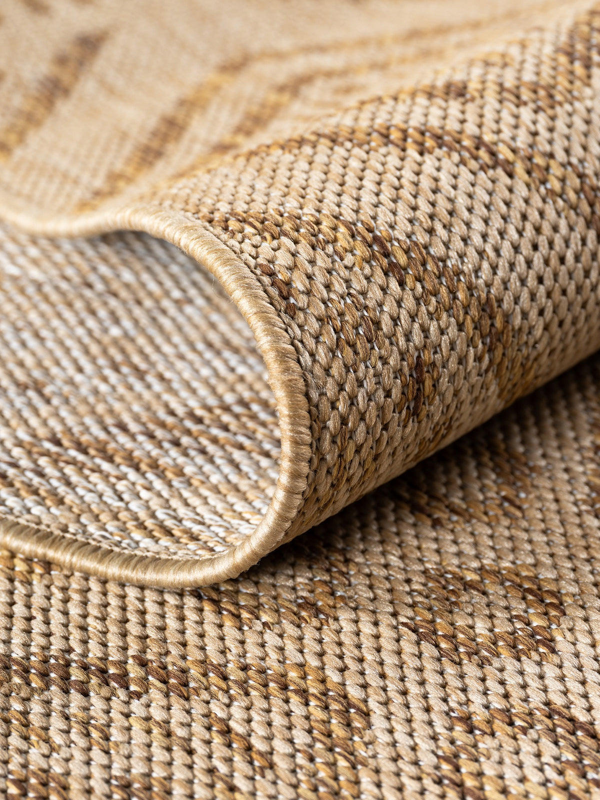 Teppich Beige-Braun Läufer Polypropylen (Flachgewebe) Einrichtung Wohnidee Bodenbelag