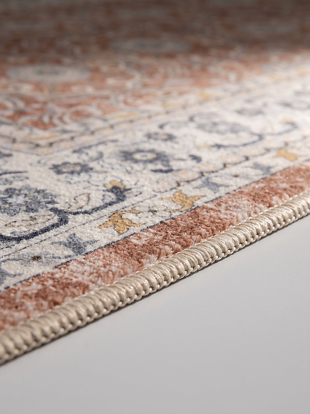 Teppich Terrakotta-Creme Florhöhe Profil_