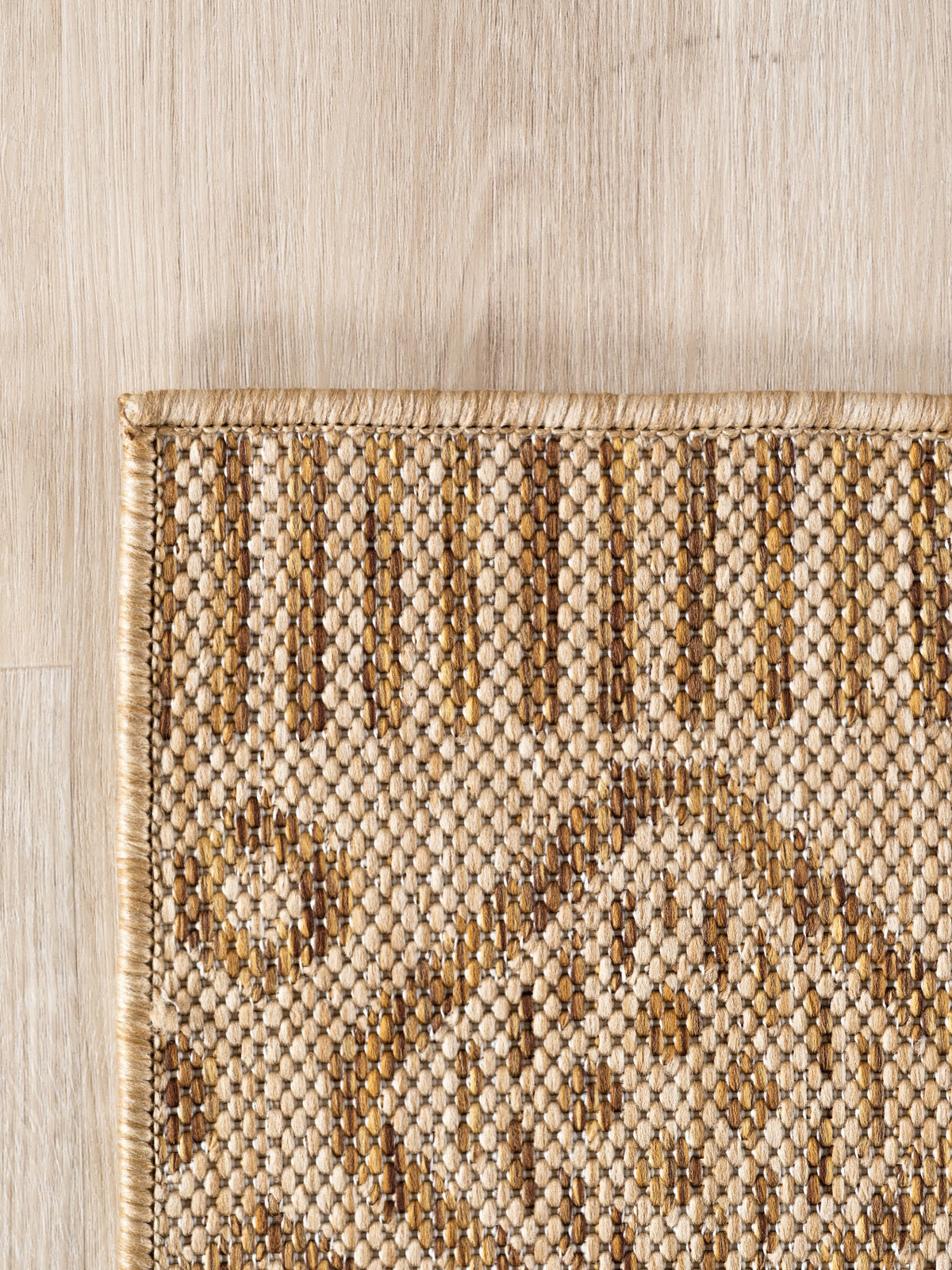 Teppich Beige-Braun Läufer Polypropylen (Flachgewebe) Designteppich Kollektion Wohnraum_