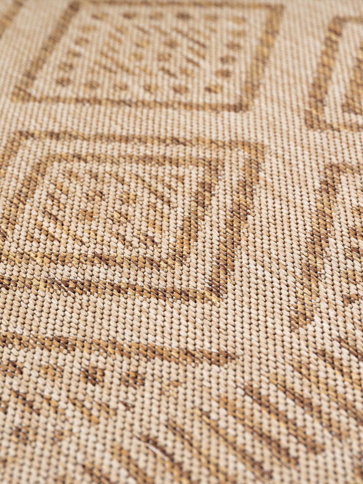 Teppich Beige-Braun Läufer Polypropylen (Flachgewebe) Interieur Wohnaccessoire Dekor_