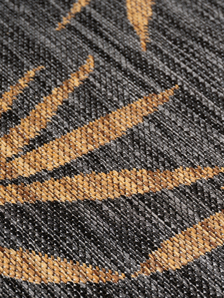 Teppich Schwarz-Sandbraun Läufer Polypropylen (Flachgewebe) Interieur Wohnaccessoire Dekor_