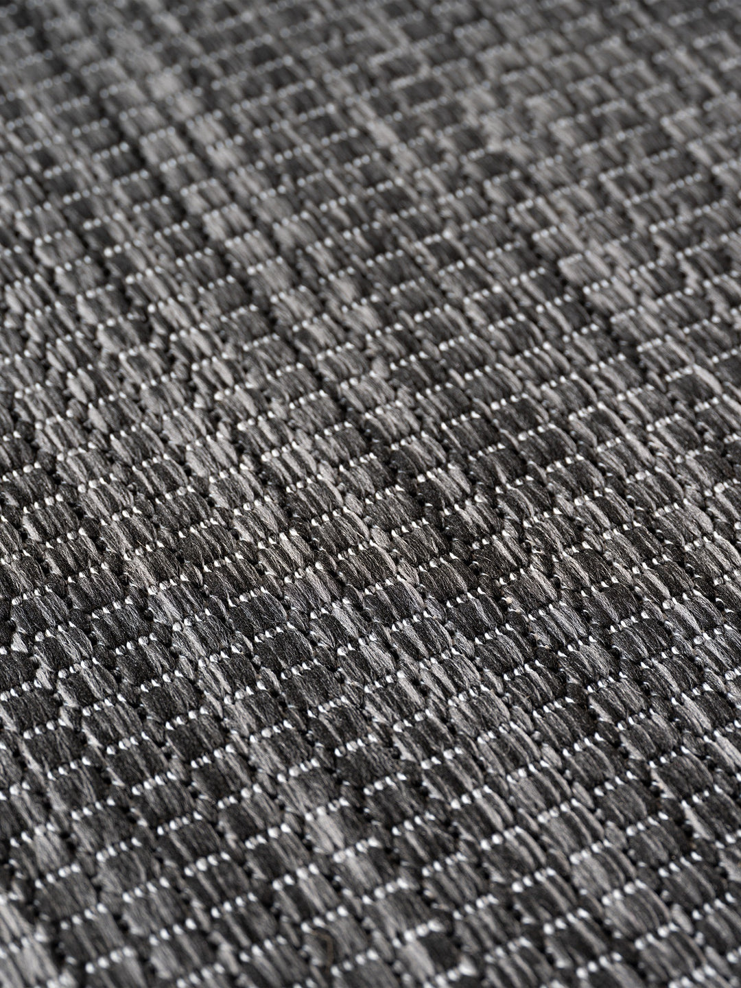 Teppich Anthrazit rund Polypropylen (Flachgewebe) Interieur Wohnaccessoire Dekor_