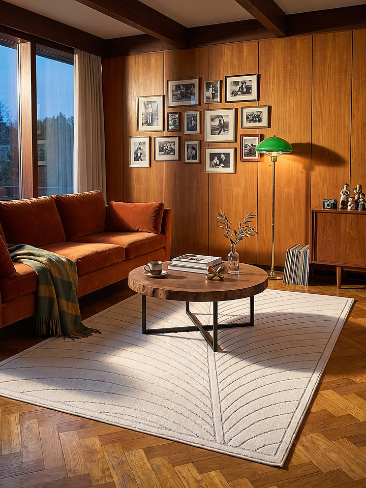 Teppich Creme rechteckig im Esszimmer_