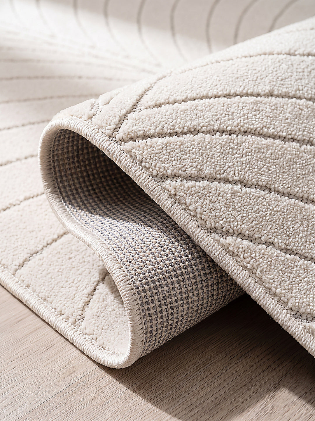 Teppich Creme Kante Verarbeitung_