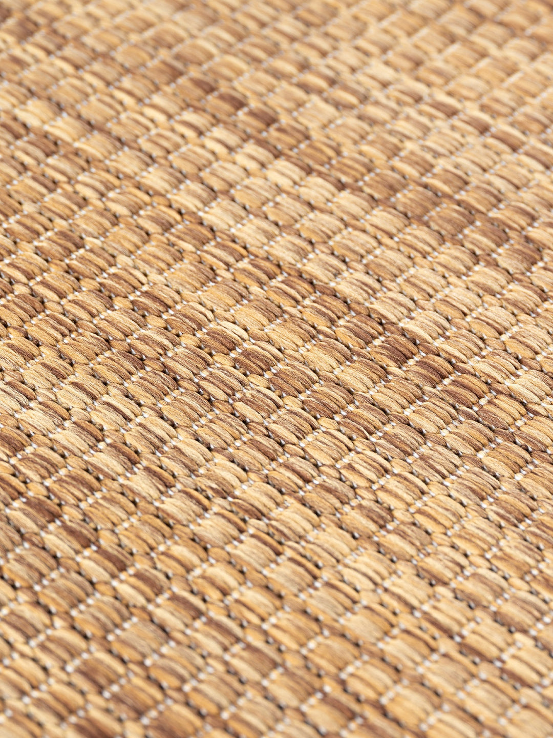 Teppich Ockerbraun rund Polypropylen (Flachgewebe) Interieur Wohnaccessoire Dekor_